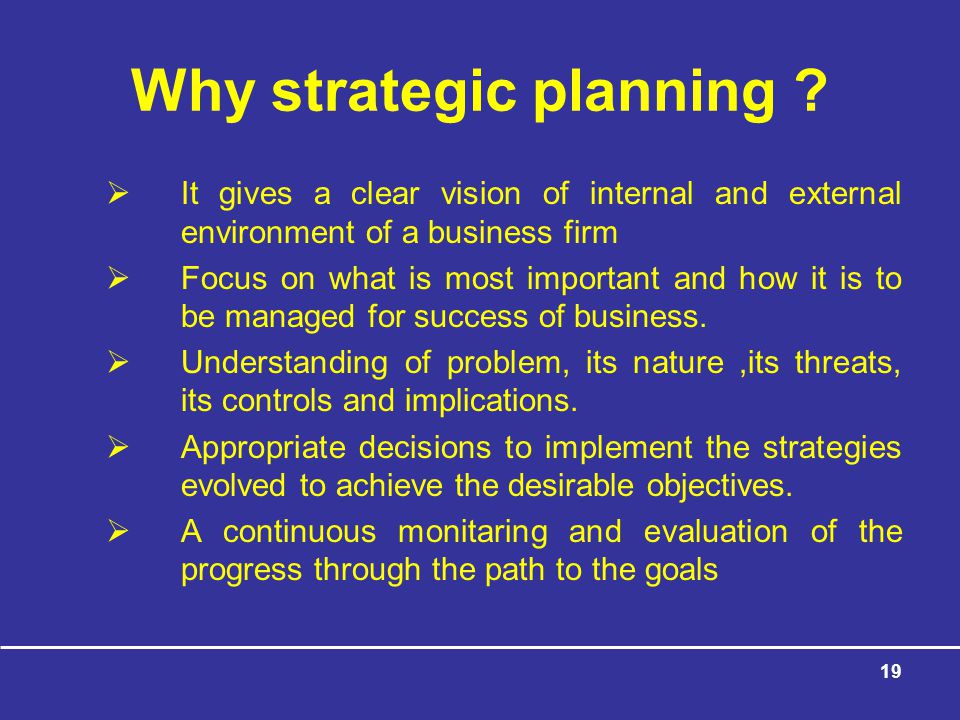 Purpose of an Operational Plan